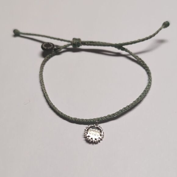238 Pura Vida Gray with Yellow Sunflower Charm Adjustable‎ Slider Bracelet - Picture 6 of 6